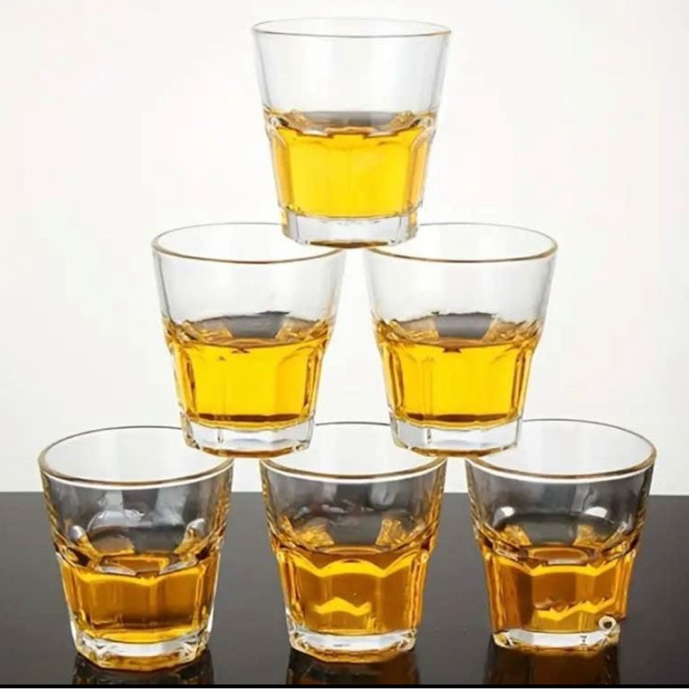 Whiskey Glasses Drinking Glass 150 ml  (6 pack)
